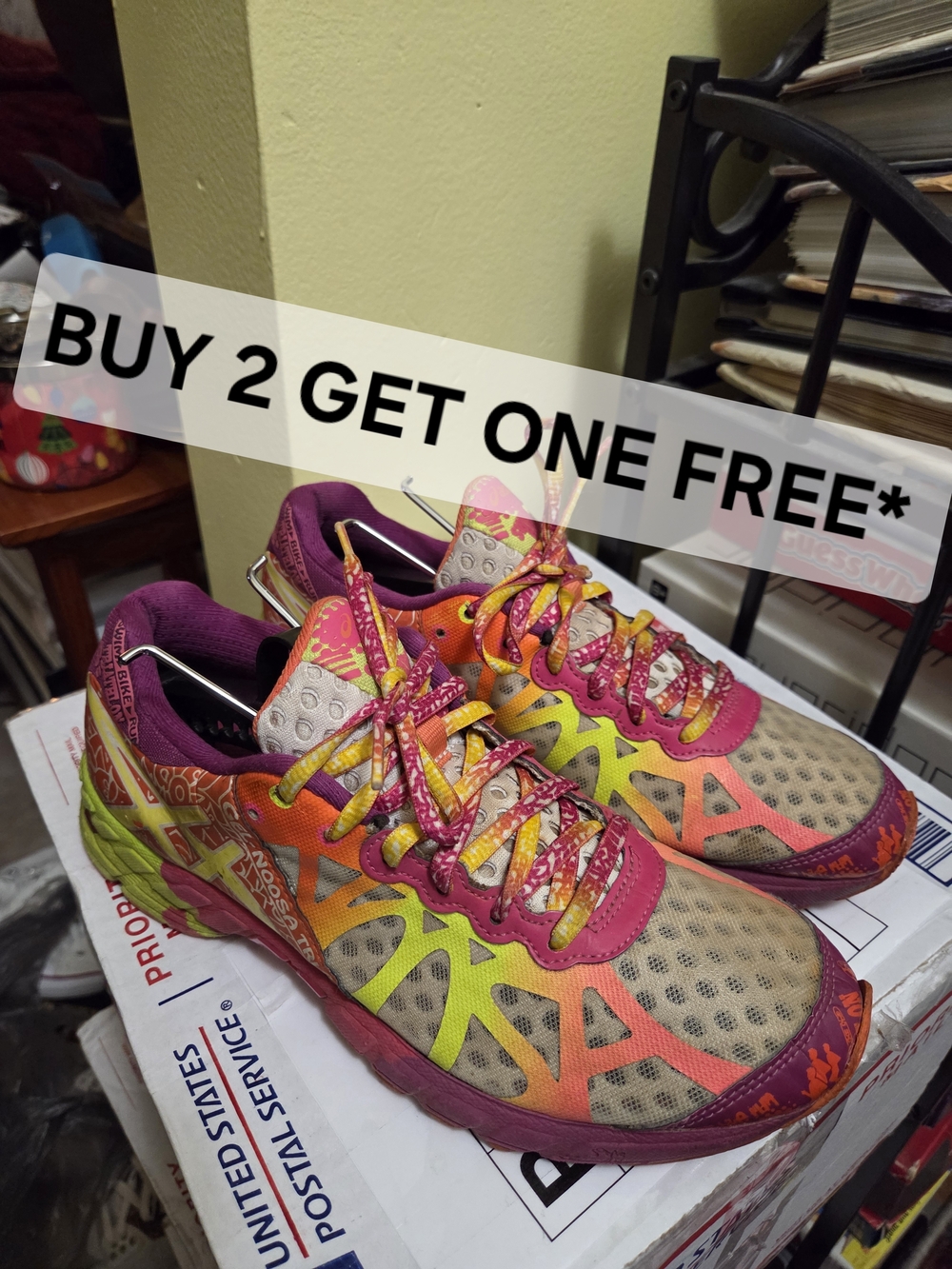 BUY 2 GET ONE FREE* Asics Gel Noosa Tri 9 Multicolor Run Sneakers Size 8w/6.5m